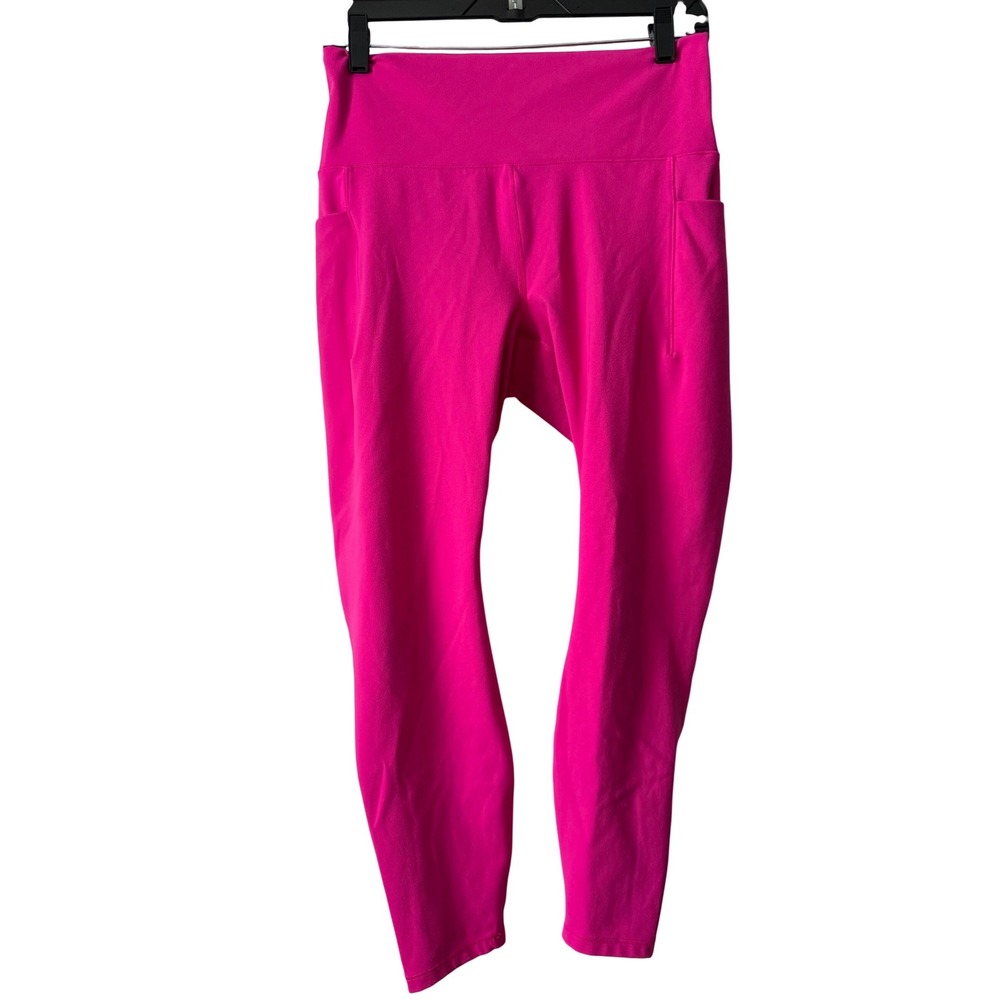 Spyder Active Leggings Women Large Hot Pink Excellent High Waist Side Pockets